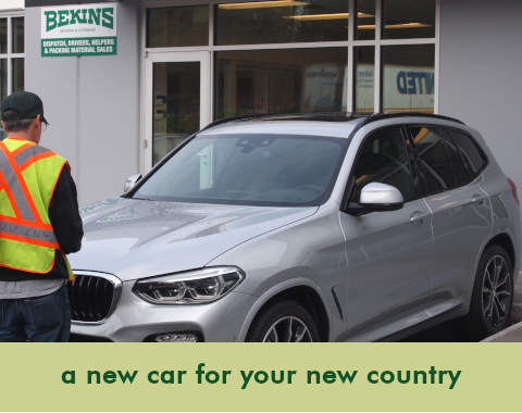 Send a new car to your new country